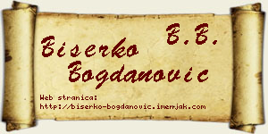 Biserko Bogdanović vizit kartica
